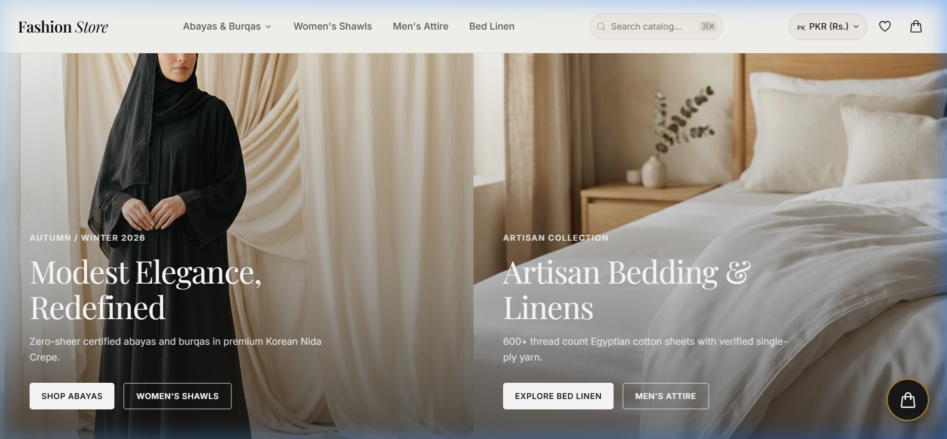 Fashion Store E-Commerce Platform Screenshot